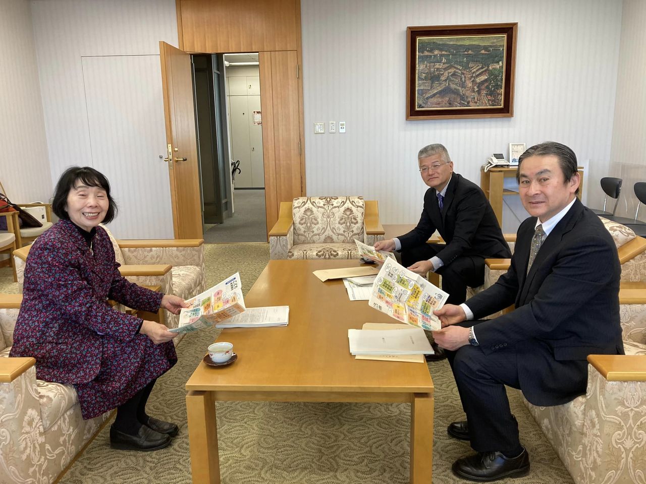 全国知事会の中島事務総長、仙田調査第二部長と対話しました
