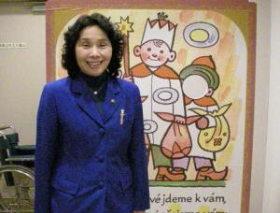 清原市長 世界絵本原画展会場にて 清原市長 世界絵本原画展会場にて