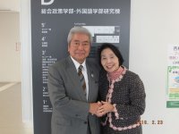 羽村市の並木心市長と杏林大学CCRCフォーラムで