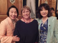 国連のミシェル・バチェレ人権高等弁務官（チリの元大統領）、片山さつき女性活躍担当大臣と